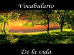 Vocabulario de la vida