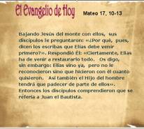 Mateo 17, 10-13